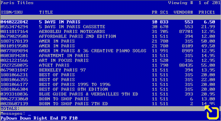 Viewing report onscreen