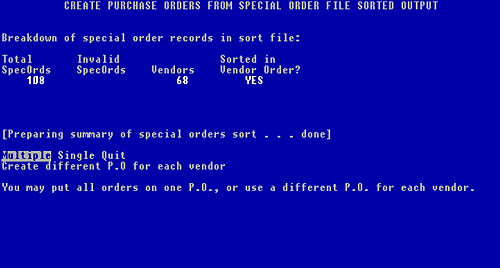 Figure 12-10, program to create Special Orders from sorted Special Order file output