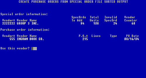 Figure 12-12, Purchase Order Information