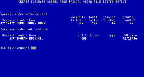 Fig. 12-13, Purchase Order information