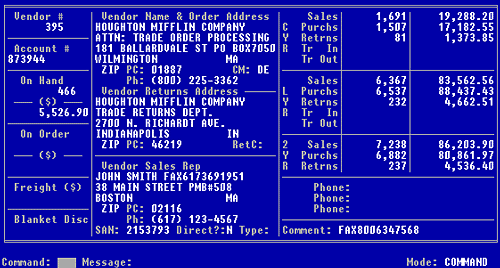 Fig. 3-3. comleted Vendor Screen