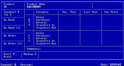 Fig 3-6, completed Product screen