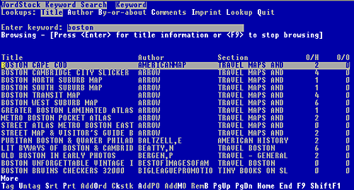 Figure 5-3, Title Search results for 'boston'