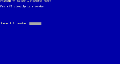 Figure 8-7, Program to Source a Purchase Order - FAX method